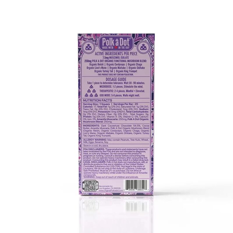Polkadot Mushroom Chocolate Bar